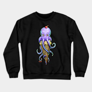 Octopus Ice-cream Cone Color Crewneck Sweatshirt